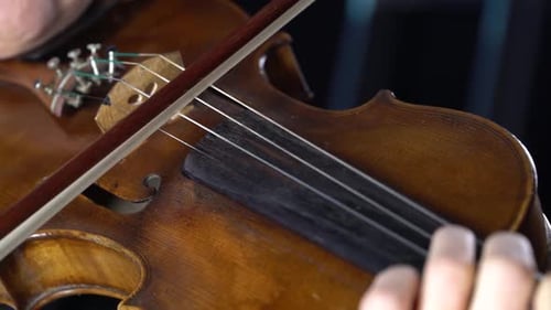 Violin close up in performance