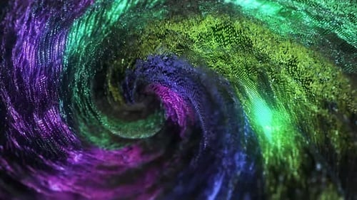 Iridescent Particle Vortex Swirl Motion Background Loop