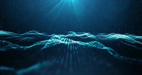 DATA neuronales Netzwerk Ai-Technologie Cloud-Computing-Bits Internet 5g blaue Hintergrundinformationen