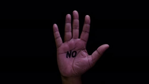 Hand with No Written on Palm