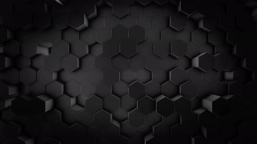 Pulsing Black Hexagon Grid Background Animation