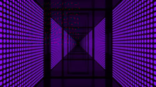 Neon Purple Light Tunnel Loop Background