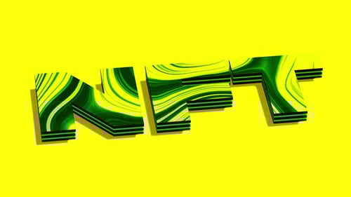 Non Fungible Token Animation Cryptocurrencies and Digital Art Concept