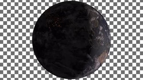Earth Globe Rotate 4K Resolution With Alpha Channel