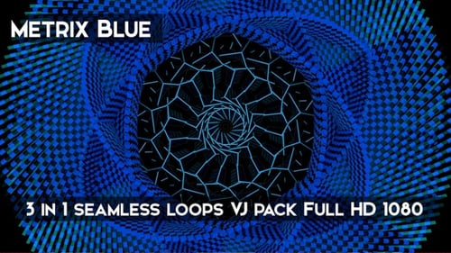 Metrix Blue VJ Loops