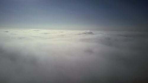 Sky Aerial View Above Fog