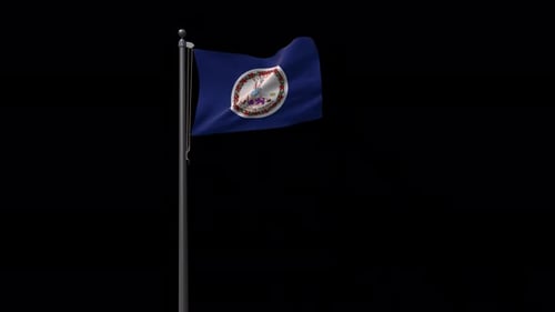 Flag Of The Commonwealth Of Virginia With Alpha 4K