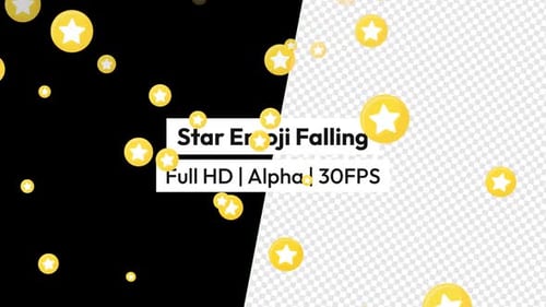 Falling Star Emoji Animation Overlay