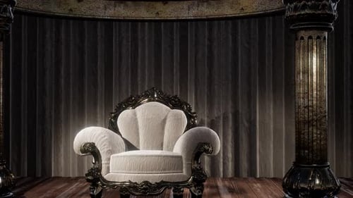 Luxurious Theater Curtain Stage with Chair