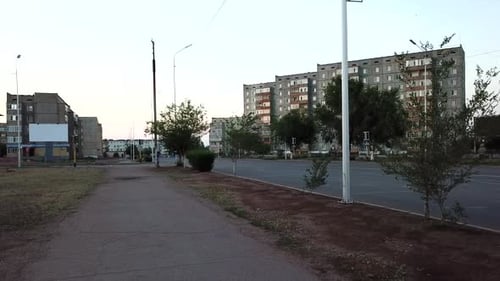 A Small Town on the Shore of the Balkhash Lake