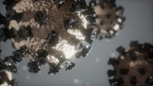 Animated 3D Microscopic Virus Cell Rotation Loop