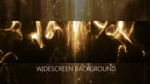 Abstract Golden Particle Flow Widescreen Background