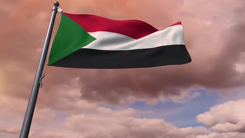 Flagge des Sudan 4K