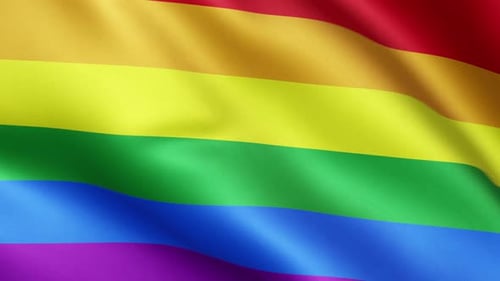 Seamless Waving Rainbow Flag Loop for Pride