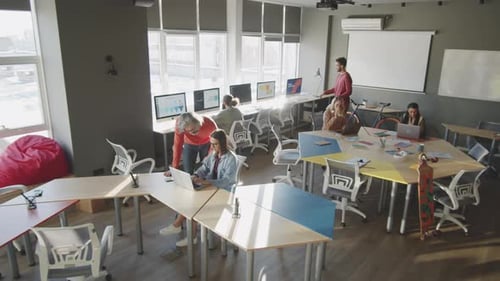Business People Working in Modern Open Space Office
