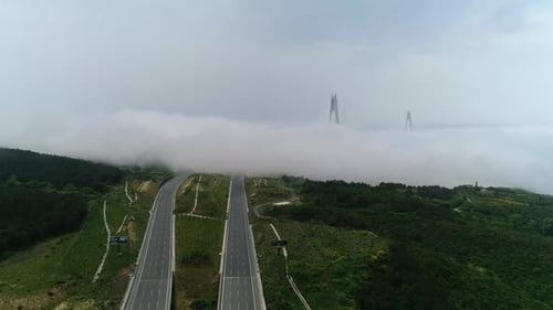 Yavuz Sultan Selim Bridge Aerial Shot