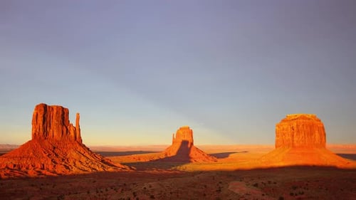 Monument Valley Dämmerung Wolken Sonnenuntergang Zeitraffer