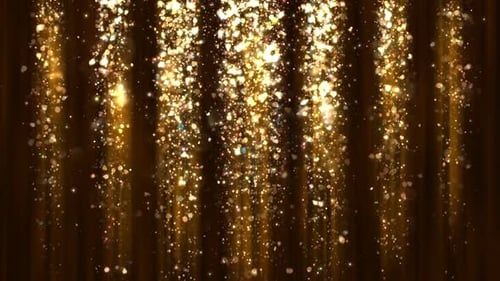 Sparkling Gold Glitter Shower Animation Background