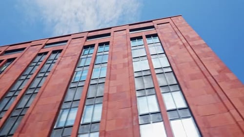 New York City Red Building Under Blue Sky