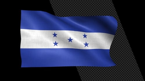 Realistic Waving Flag of Honduras Animation