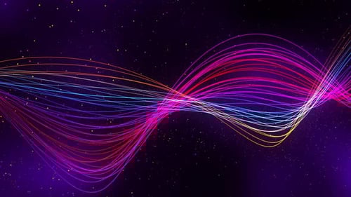 Dynamic Abstract Wavy Lines Colorful Motion Background