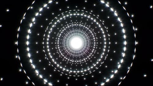 Abstract Circle Light Glitter 4K Loop 02