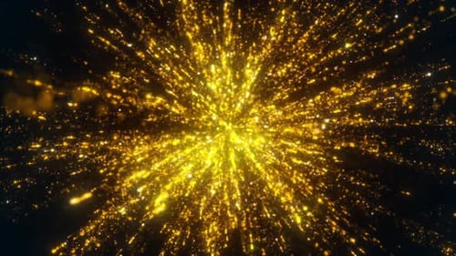 Golden Glitter Explosion Burst Animated Background Loop