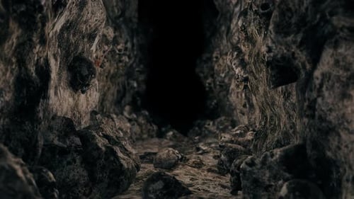 Journey Through a Dark Cave of Skulls