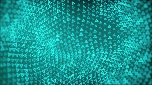 neon glowing digital triangles background