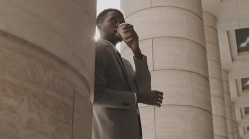 Man Drinking Coffee