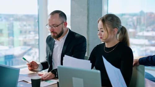Colleagues Having a Meeting in Office
