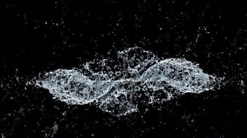 Dynamic Water Splash Fluid Transition with Alpha Channel
