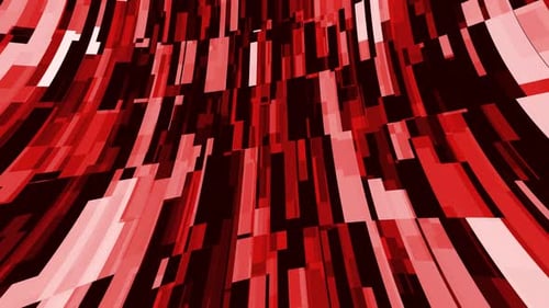 Dynamic Red Geometric Bars Looping Background