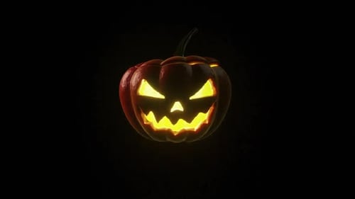 Glowing Jack-o'-Lantern Halloween Pumpkin Animation