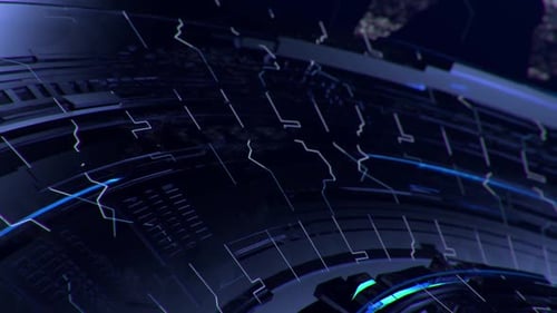 Futuristic Digital Circuit Board Abstract Technology Background