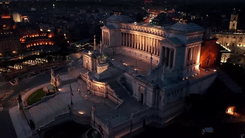 Vista aérea de Vittoriano, famoso marco em Roma, Itália