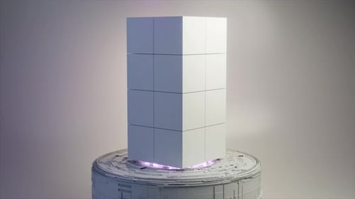 Pixel Animation of Ethereum Coin Symbol Logo in High Resolution with Neon Lighting