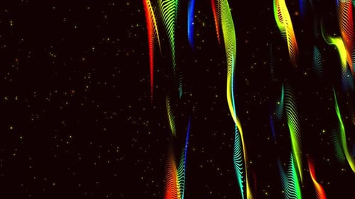 Fond numérique de particules technologiques colorées abstraites