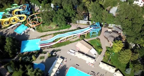 An Outdoor Water Park Plenty of Slides Pools