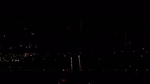Fireworks Flashing in the Evening