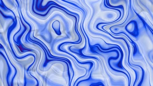 Abstract Fluid Blue and White Morphing Background Animation