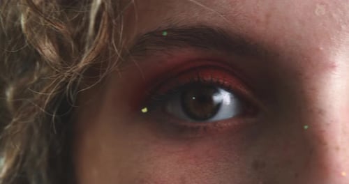Brown eyes close up