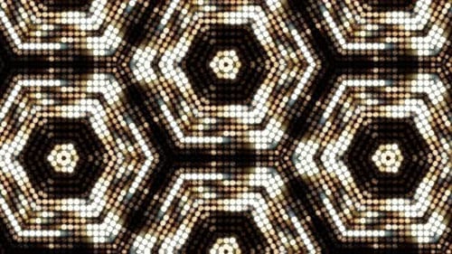 Seamless Looping Glowing Hexagon Light Pattern Background