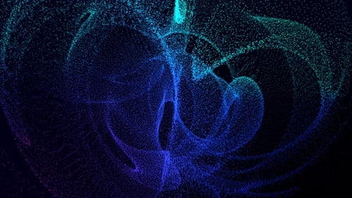 Abstract Particle Stream Waving Background Animation