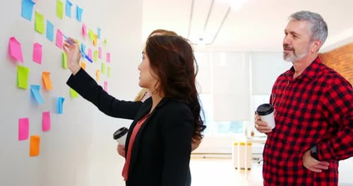 Team Brainstorming in Bright Modern Office