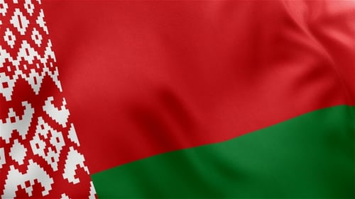 Realistic Waving Flag of Belarus Seamless Loop