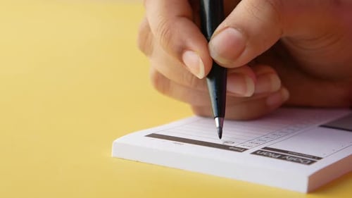 Check Mark on a Check Box on a Paper