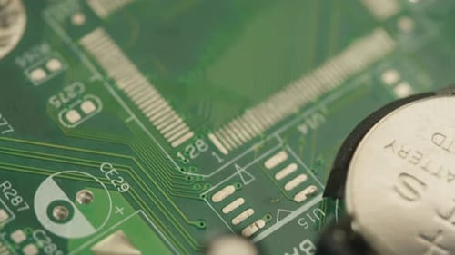 Microchip Closeup Computer Processor Motherboard