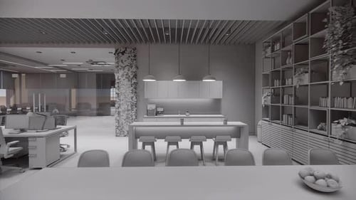 Interior Empty Modern Loft Office open space modern office