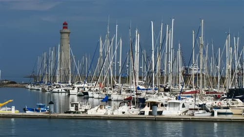 The lighthouse, Sete, Herault, Occitanie, France.